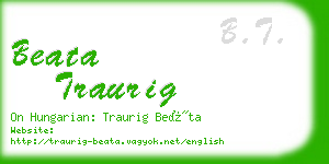 beata traurig business card